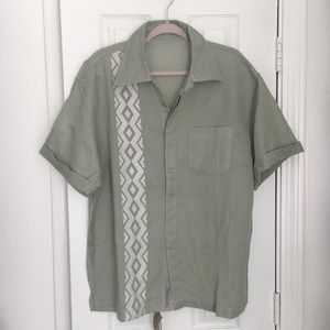Paraguayan Men’s Button Down Ñanduti Shirt
